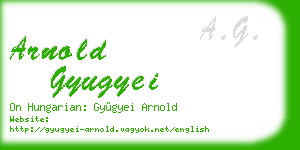 arnold gyugyei business card